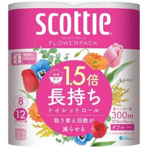 日本製紙クレシア　スコッティフラワーパック1.5倍巻 37.5m　