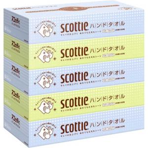 日本製紙クレシア　スコッティハンドタオル100スマートタイプ5P スコッティ　｜コジマYahoo!店