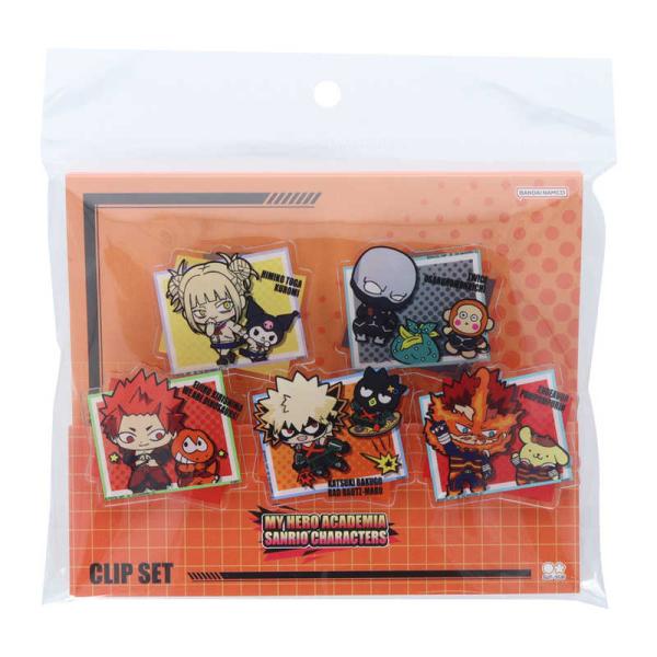 サンスター文具　アクリルクリップ5個セット 僕のヒーローアカデミア×サンリオキャラクターズ B　