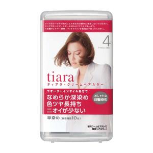 資生堂　TIARA (ティアラ) クリームヘアカラー 4 やや明るい栗色 (40g+40g)　
