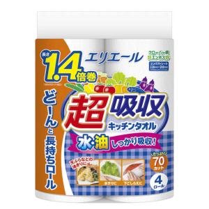 大王製紙 エリエール超吸収キッチンタオル4ロール...の商品画像