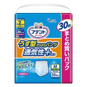 【新品未使用品】アテントうす型さらさらパンツ Ｍ～Lサイズ(22枚×6袋) アテント うす型さらさらパンツ 通気性プラス M 男女共用 ( 30枚入