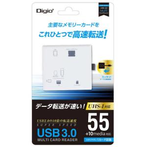 ホワイト USB3.0 CRW-37M74W マルチカードリーダー CRW37M74W