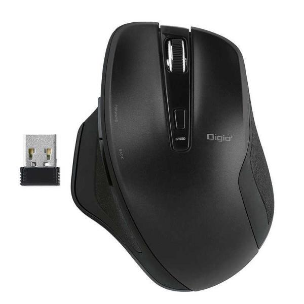 ナカバヤシ　無線静音5ボタンBlueLEDマウス Just Fit Curve　MUS-RKF155...