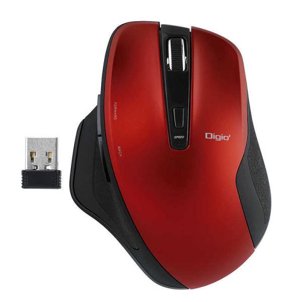 ナカバヤシ　無線静音5ボタンBlueLEDマウス Just Fit Curve　MUS-RKF155...