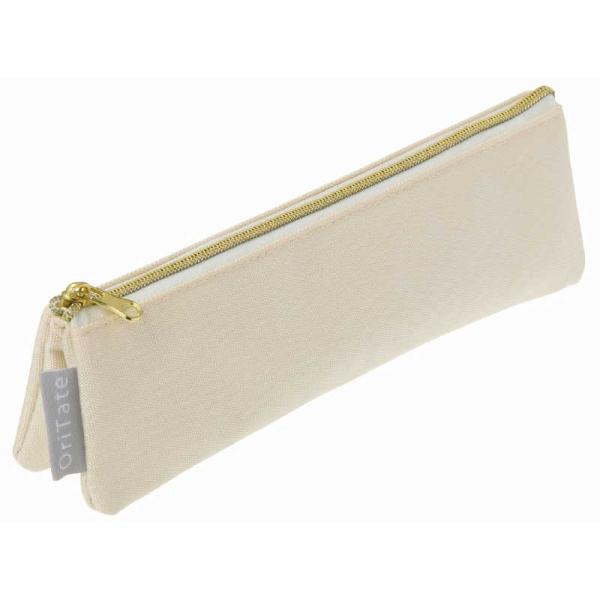 レイメイ　(限定)自立する薄型ペンケースOriTate アイボリー　FY1382W