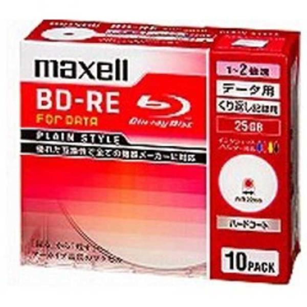 マクセル　データ用BD-RE「Plain style」(1-2倍速対応/25GB)10枚パック　BE...