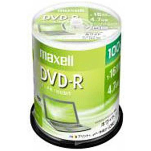 マクセル　1~16倍速対応 データ用DVD-Rメディア (4.7GB・100枚)　DR47PWE.1...
