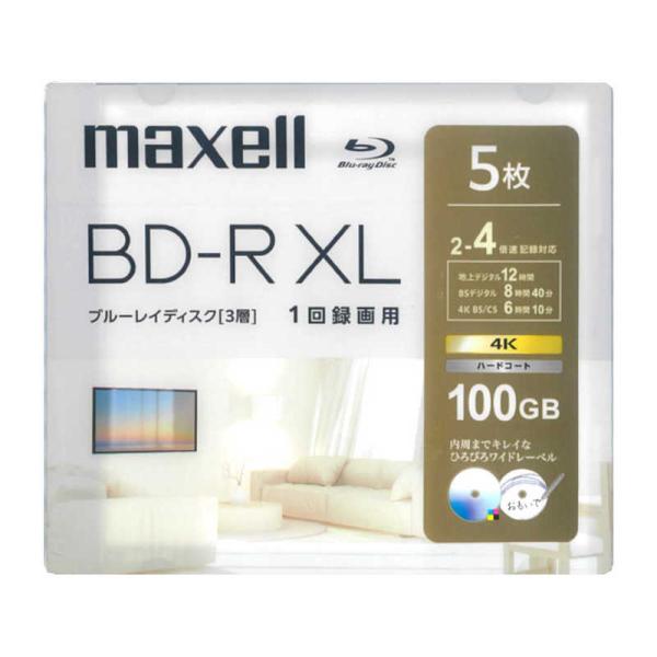 マクセル　録画用ブルーレイディスク BD-RXL 5枚入り maxell ［5枚 / 100GB /...