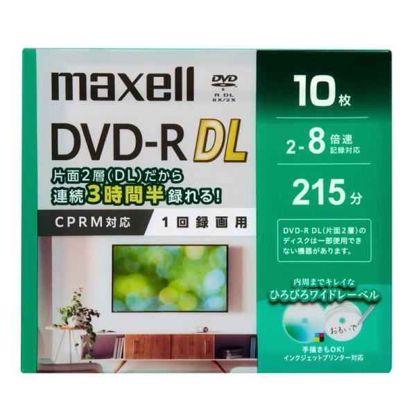 マクセル　録画用DVD-R DL ［10枚 / 8.5GB / インクジェットプリンター対応］　DR...