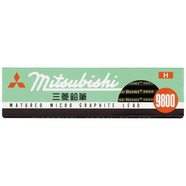 三菱えんぴつ　事務用鉛筆 9800(入数:1ダース、硬度:H)　K9800H