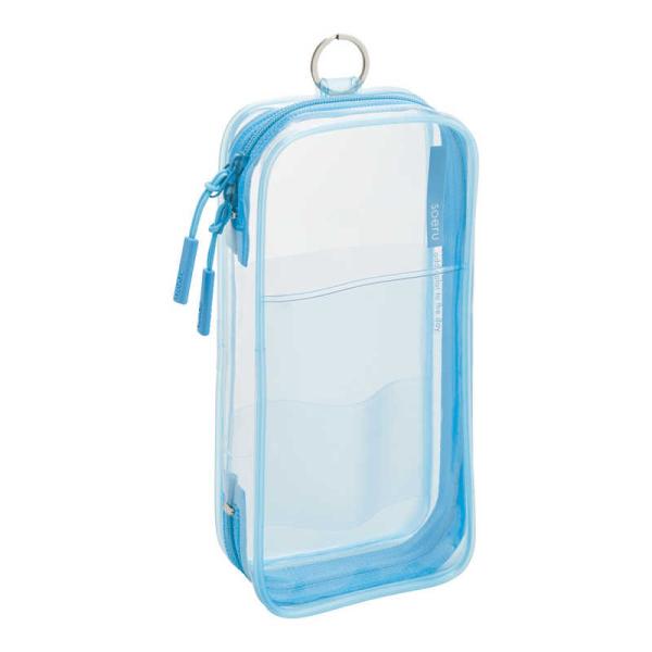 リヒトラブ　ラウンドジップペンケース soeru(ソエル) サボンブルー　A8103-20