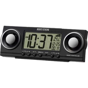 RHYTHM リズム　電波目覚まし時計 フィットバトラージューク (黒)　8RZ177SR02