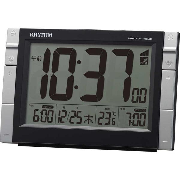 RHYTHM リズム　大画面デジタル電波目覚まし時計  フィットウェーブD223 　8RZ223SR...