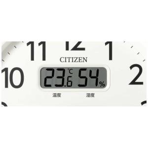 シチズン 温湿度計付き電波掛け時計 [電波自動...の詳細画像1