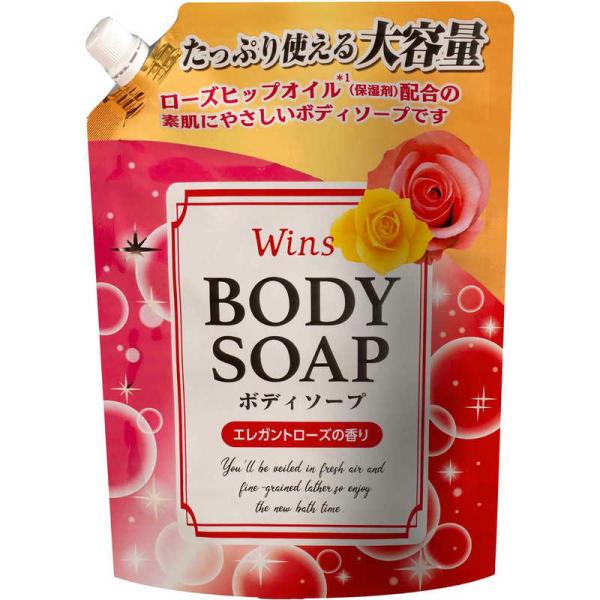 日本合成洗剤　ウインズボディソープローズ大容量詰替900g　