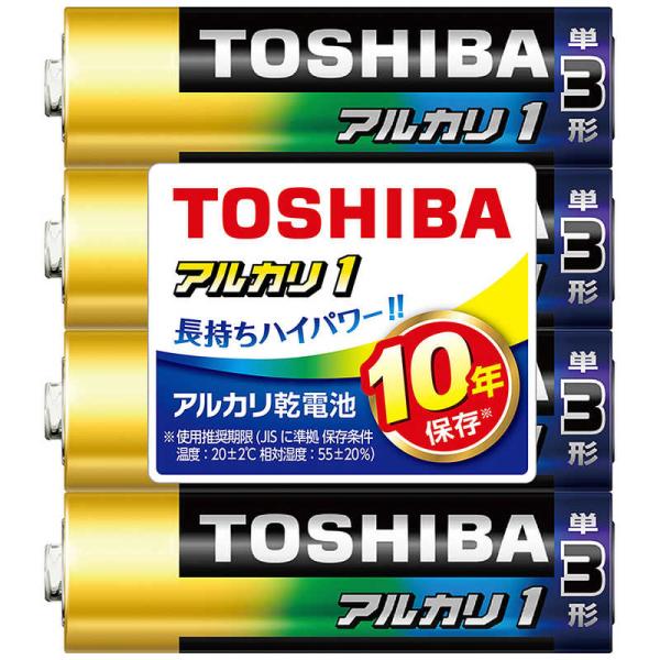 東芝　TOSHIBA　「単三形】4本 アルカリ乾電池「アルカリ1」　LR6AN 4KP