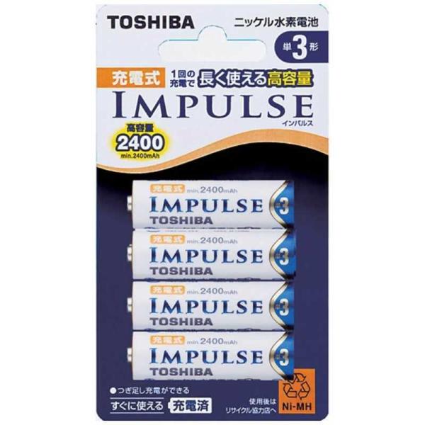 東芝　TOSHIBA　充電池(単3形4本入)「充電式IMPULSE」　TNH‐3A 4P