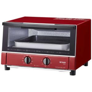 タイガー　TIGER　オーブントースター 「やきたて」  グロスレッド 1300W/食パン3枚  　KAM-S130-RG