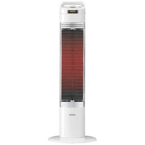 コロナ　CORONA　電気ストーブ 遠赤外線ブラックセラミックコーティングシーズヒーター 「コアヒートスリム 」 900W/首振り機能　DH-921R ホワイト