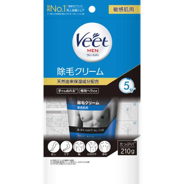 レキットベンキーザージャパン　Veet Men(ヴィート メン)除毛クリーム 敏感肌用 210g　