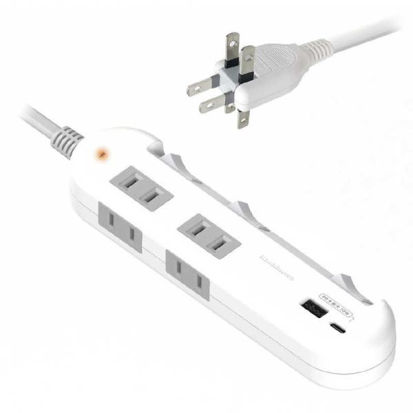 カシムラ　電源タップ 4AC-C/A-PD20W スイッチ/雷サージ付き 節電 ［1.2m /4個口...