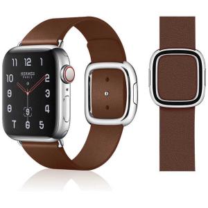 VPG AppleWatch42/44mm用本革モダンバックルバンド ブラウン AW-LEM02BR