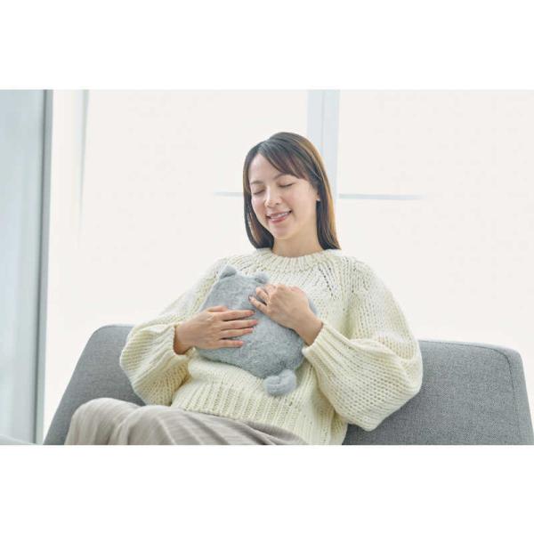 ラドンナ　レンジですぐにホッカホカジェル湯たんぽ hocca ねこ　RX43-JY-GY