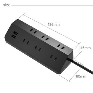 トップランド USB付き レイアウトタップ6個...の詳細画像2