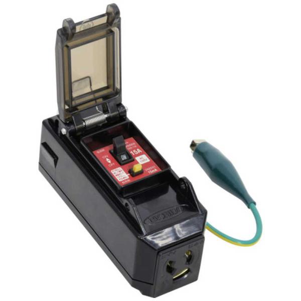 日動工業　NICHIDO プラコンインポッキンブレーカ 過負荷漏電保護兼用 抜け止めコンセント　PI...