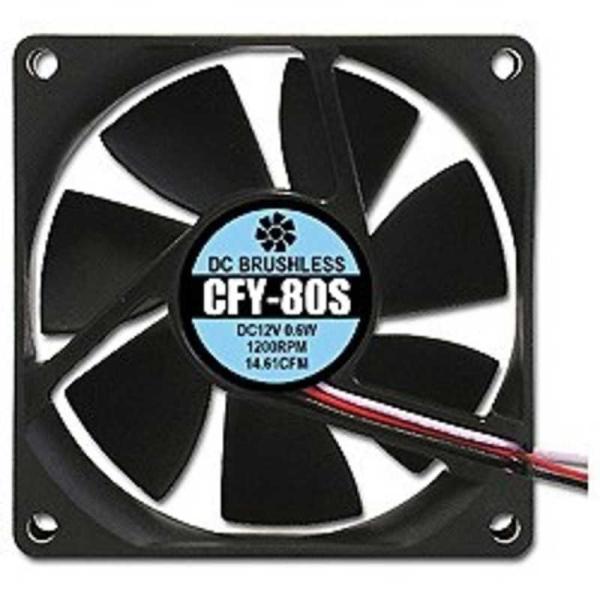 アイネックス　ケースファン(80mm・静音タイプ)　CFY-80S