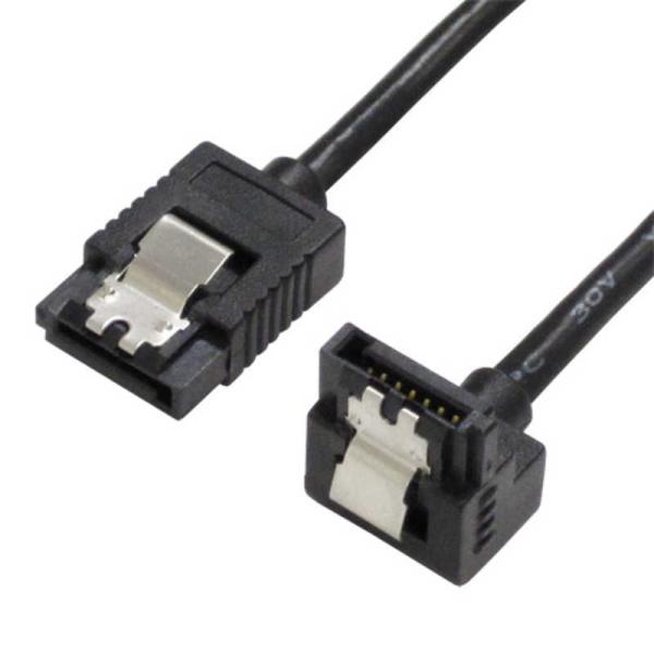 アイネックス　ラッチ付 シリアルATAラウンドケーブル 片下L型コネクタ(50cm)　SATR‐31...