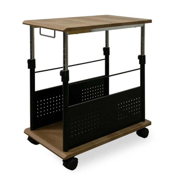 レメックスジャパン　上下昇降パソコンワゴン CPUワゴン L字デスク (上下昇降51〜80cm)(W...