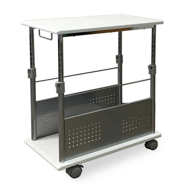 レメックスジャパン　上下昇降パソコンワゴン CPUワゴン L字デスク (上下昇降51〜80cm)(W...