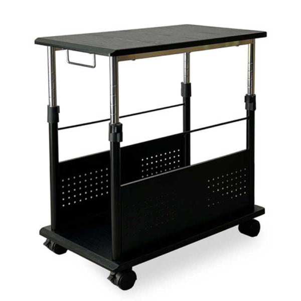 レメックスジャパン　上下昇降パソコンワゴン CPUワゴン L字デスク (上下昇降51〜80cm)(W...