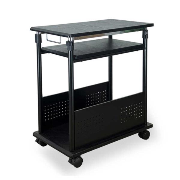 レメックスジャパン　2段式 上下昇降パソコンワゴン CPUワゴン L字デスク (上下昇降70〜100...