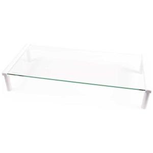 OWLTECH　強化ガラスデスクスタンド 独立タイプ　OWLTGDESK01WH