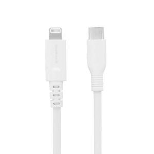 OWLTECH やわらかく断線に強いType-C to Lightningケーブル ホワイト 3m USB Power Delivery対応 OWL-CBKLTCSR30-WH