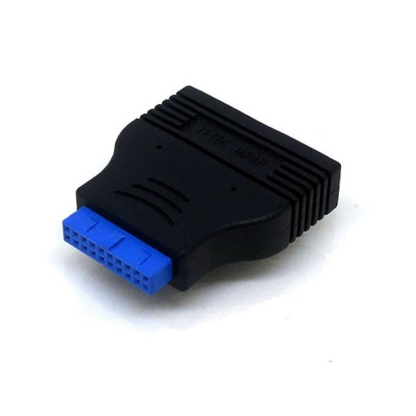 変換名人JAPAN　M/B上のUSB3.0ピンヘッダ端子 → USB3.0(A・メス×2) 変換アダ...