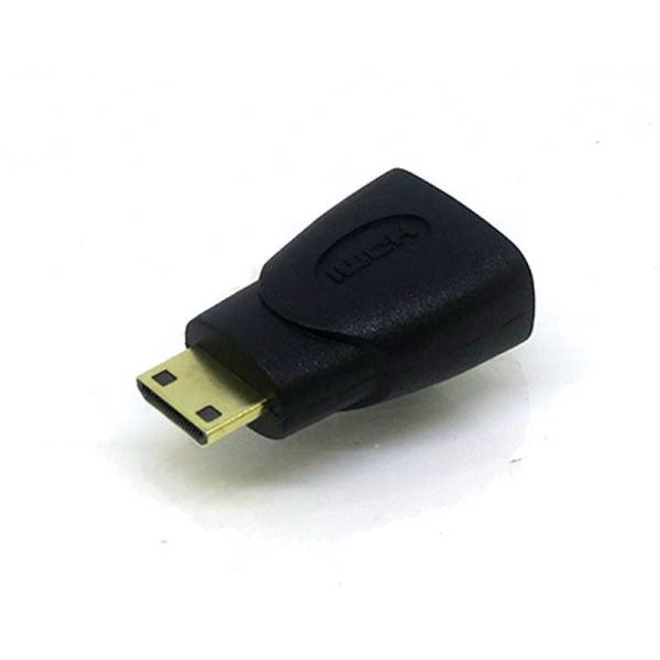 変換名人JAPAN　HDMI変換アダプタ ［miniHDMI オス→メス HDMI］ ブラック ［H...