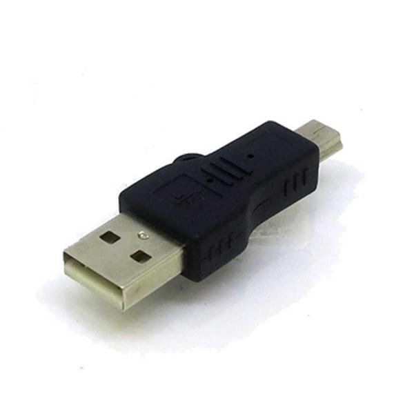 変換名人JAPAN　USB中継変換アダプタ [USB-A オス-オス mini USB] ブラック　...