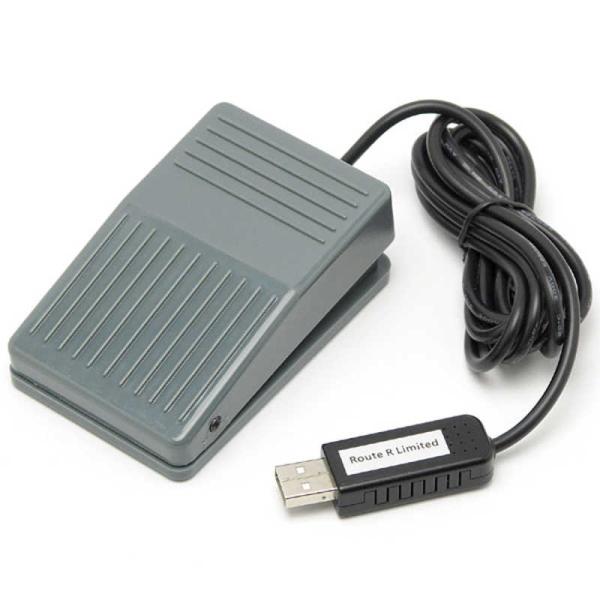 ルートアール　メカニカルスイッチ搭載 USBフットペダルスイッチ 1ペダル グレー ［有線 /USB...