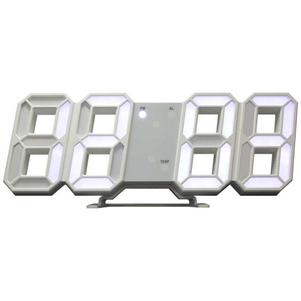 タイムリー　USBデジタル時計 ホワイト ［ USB A→PC内臓 ピンヘッダ9ピン変換アダプタ付属...