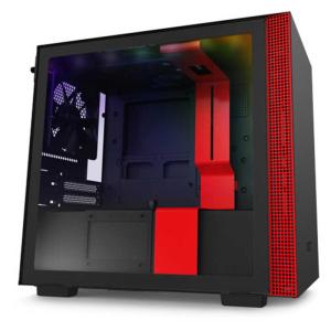 NZXT　コジマ｜高いコストパフォーマンスとスマートな外観のインテリジェントPCケース 「Mini-ITX」　CA-H210I-BR ブラック/レッド