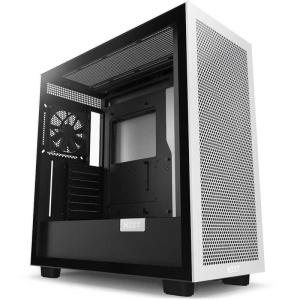 NZXT H7 FLOW ブラック&ホワイト ATX microATX miniITX EATX対応 ミドルタワーケース ブラック&ホワイト CMH71FG01