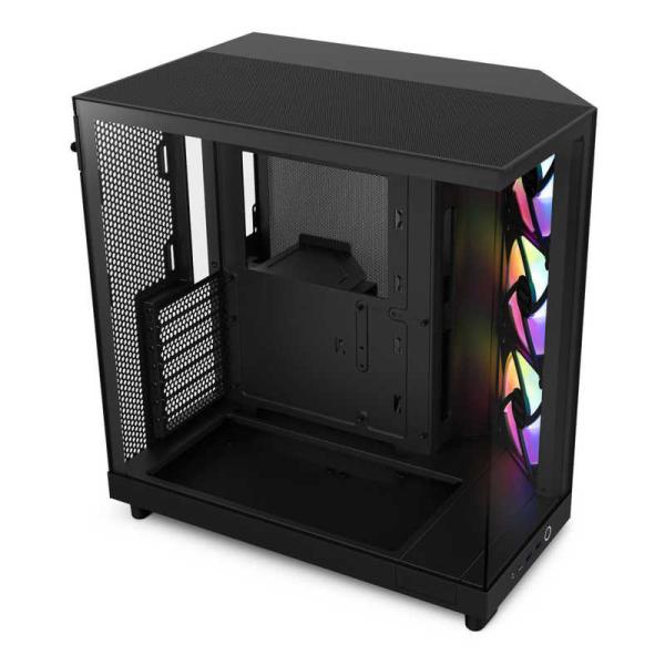 NZXT　PCケース［ATX /Micro ATX /Mini-ITX］H6 Flow RGB ブラ...