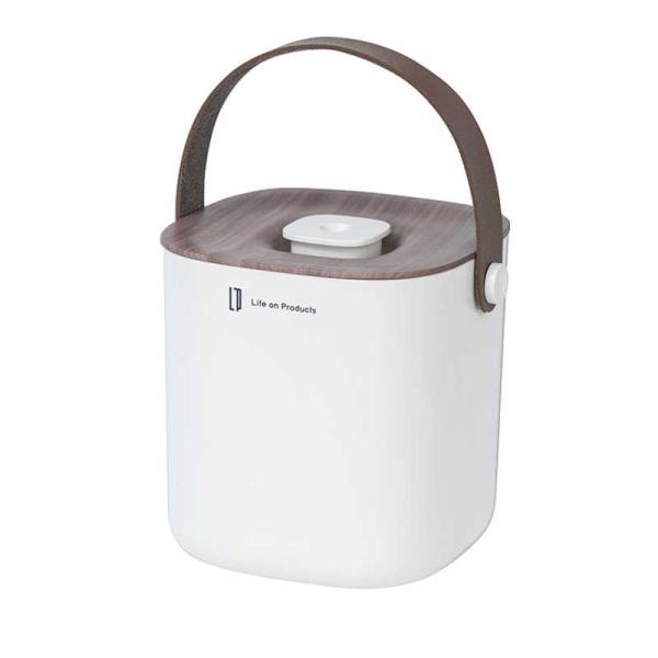 ライフオンプロダクツ　充電式ボックス型超音波加湿器 ［超音波式］ グレージュウッド　LCAHF014...