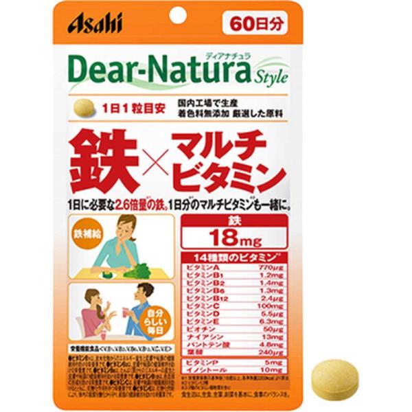 アサヒグループ食品　Dear-Natura（ディアナチュラ）ディアナチュラスタイル 鉄×マルチビタミ...