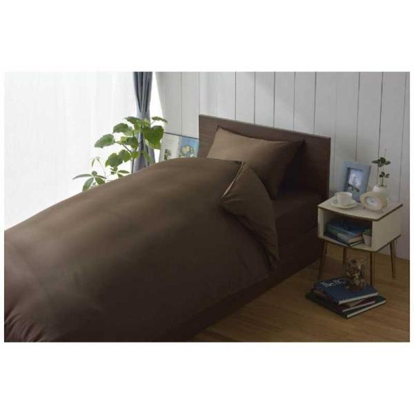 生毛工房　【掛ふとんカバー】80サテン ダブルサイズ(綿100%/190×210cm/ブラウン)　