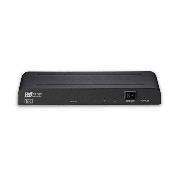 ラトックシステム　8K対応 1入力4出力 HDMI分配器　RS-HDSP4-8K